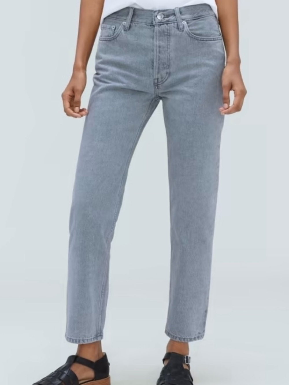 Everlane jeans Relaxed Straight gray organic cotton denim 29 Long